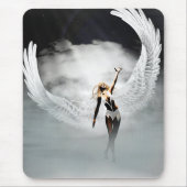Angel in de wolken Mousepad Muismat (Voorkant)