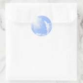 Angel in de wolken ronde sticker (Tas)