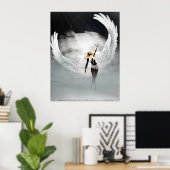 Angel in de wolken van Michelle Wilder Poster (Thuiskantoor)