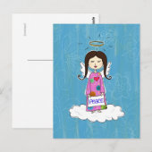 Angel in Doodle Heaven Briefkaart (Voorkant / Achterkant)