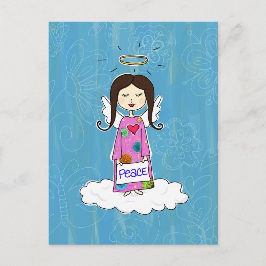 Angel in Doodle Heaven Briefkaart (Voorkant)