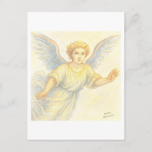 Angel in flight with a smile briefkaart (Voorkant)