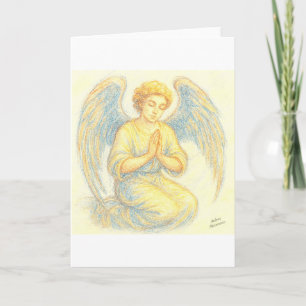 Angel in gebed Flat Holiday Kaart