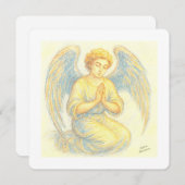 Angel in gebed Flat Holiday Kaart (Voorkant / Achterkant)