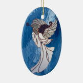 Angel in Glas in lood Keramisch Ornament (Rechts)