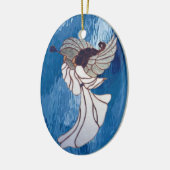 Angel in Glas in lood Keramisch Ornament (Links)