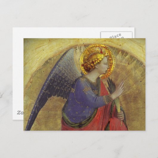 Angel in Gold Briefkaart (Voorkant / Achterkant)