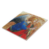 ANGEL IN GOLD RED BLUE BY BEATO ANGELICO Kerstmis Tegeltje (Zijkant)