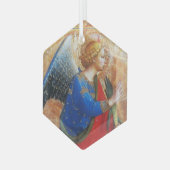 ANGEL IN GOLD RED BLUE Fra Beato Angelico Glas Ornament (Voorkant links)