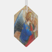 ANGEL IN GOLD RED BLUE Fra Beato Angelico Glas Ornament (Voorkant Rechts)