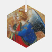 ANGEL IN GOLD RED BLUE Fra Beato Angelico Glas Ornament (Achterkant)