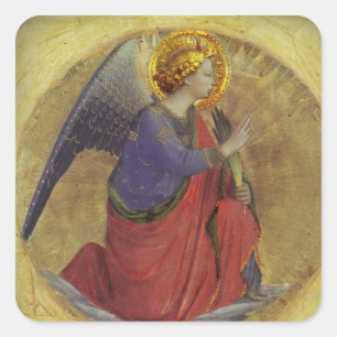 Angel in Gold Vierkante Sticker