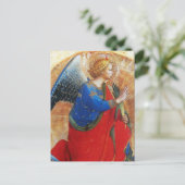 ANGEL IN GOUD RED EN BLUE BRIEFKAART (Staand voorkant)