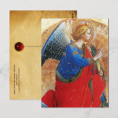 ANGEL IN GOUD RED EN BLUE BRIEFKAART (Voorkant / Achterkant)