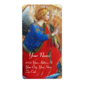 ANGEL IN GOUD RED EN BLUE ETIKET (Voorkant)