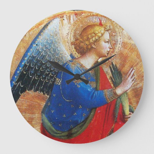 ANGEL IN GOUD RED EN BLUE GROTE KLOK (Voorkant)