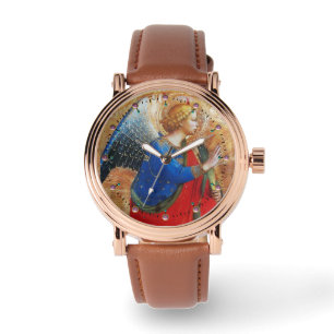 ANGEL IN GOUD RED EN BLUE HORLOGE