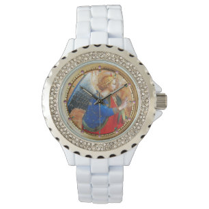 ANGEL IN GOUD RED EN BLUE HORLOGE