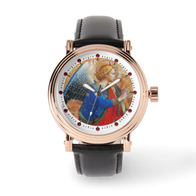 ANGEL IN GOUD RED EN BLUE HORLOGE (Voorkant)