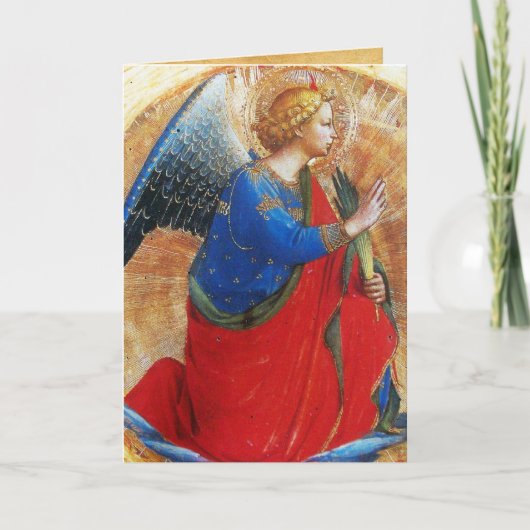 ANGEL IN GOUD RED EN BLUE KAART (Voorkant)