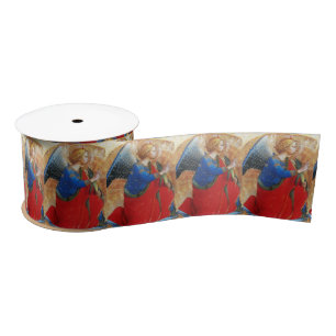 ANGEL IN GOUD RED EN BLUE SATIJNEN LINT