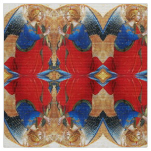 ANGEL IN GOUD RED EN BLUE STOF