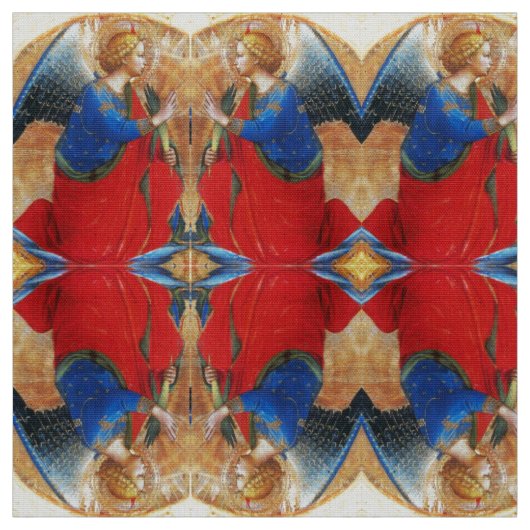 ANGEL IN GOUD RED EN BLUE STOF (Swatch)
