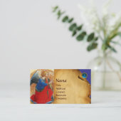 ANGEL IN GOUD RED EN BLUE VISITEKAARTJE (Staand voorkant)