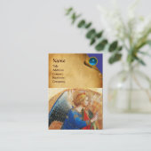 ANGEL IN GOUD RED EN BLUE VISITEKAARTJE (Staand voorkant)