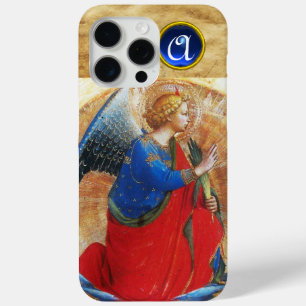 ANGEL IN GOUDE RODE EN BLAUWE GEMSTONMONOGRAM iPhone 15 PRO MAX HOESJE