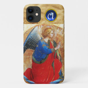 ANGEL IN GOUDE RODE EN BLAUWE GEMSTONMONOGRAM iPhone 11 HOESJE