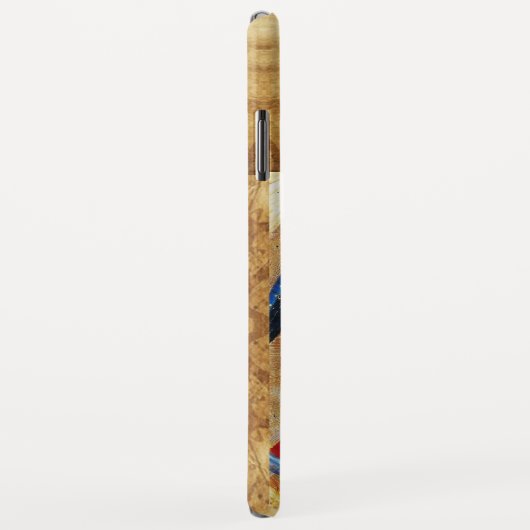 ANGEL IN GOUDE RODE EN BLAUWE MONOGRAM Case-Mate iPhone CASE (Achterkant/rechts)