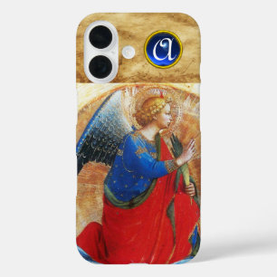 ANGEL IN GOUDE RODE EN BLAUWE MONOGRAM iPhone 16 HOESJE