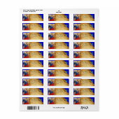 ANGEL IN GOUDE RODE EN BLAUWE MONOGRAM ETIKET (Full Sheet)