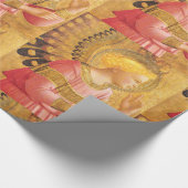 ANGEL IN GOUDEN EN ROZE KERST CADEAUPAPIER (Hoek)