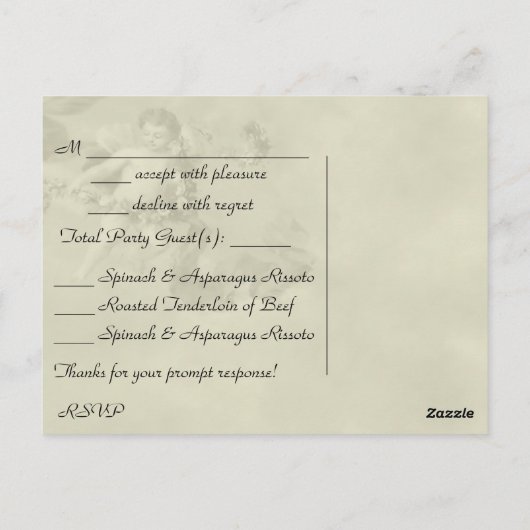 Angel in Heaven ~ Briefkaart / Uitnodigingen / RSV (Achterkant)