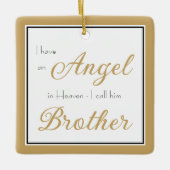 Angel in Heaven Brother Memorial Keramisch Ornament (Voorkant)