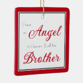 Angel in Heaven Brother Memorial Keramisch Ornament (Rechts)