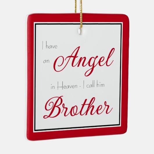 Angel in Heaven Brother Memorial Keramisch Ornament (Rechts)