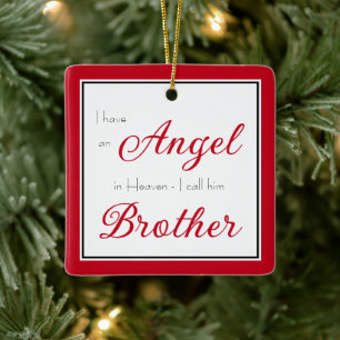 Angel in Heaven Brother Memorial Keramisch Ornament