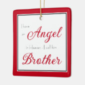 Angel in Heaven Brother Memorial Keramisch Ornament (Links)