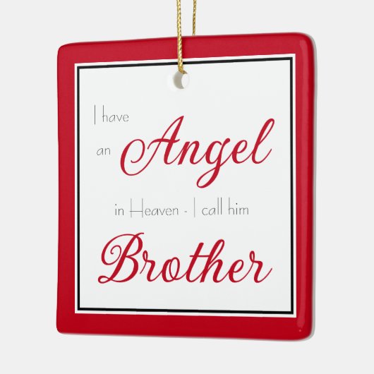 Angel in Heaven Brother Memorial Keramisch Ornament (Links)
