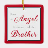 Angel in Heaven Brother Memorial Keramisch Ornament (Voorkant)