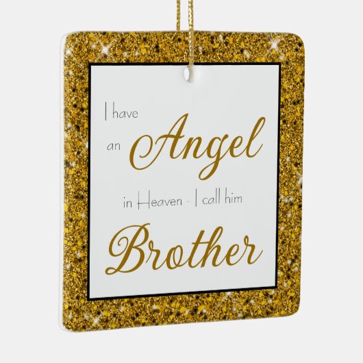 Angel in Heaven Brother Memorial Keramisch Ornament (Rechts)