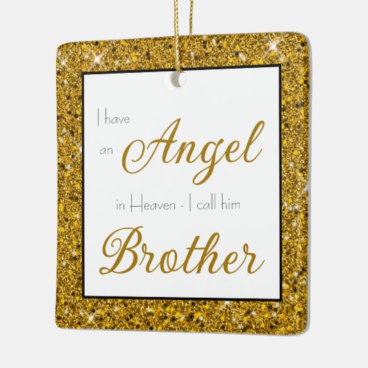 Angel in Heaven Brother Memorial Keramisch Ornament (Links)