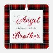 Angel in Heaven Brother Memorial Metalen Ornament (Voorkant)