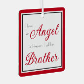 Angel in Heaven Brother Memorial Metalen Ornament (Voorkant Rechts)