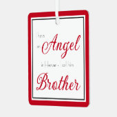 Angel in Heaven Brother Memorial Metalen Ornament (Voorkant links)