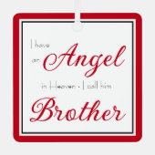Angel in Heaven Brother Memorial Metalen Ornament (Voorkant)