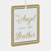 Angel in Heaven Brother Memorial Metalen Ornament (Voorkant Rechts)